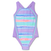 Speedo Printed Sport Splice One Piece for Girls Sweet Purple